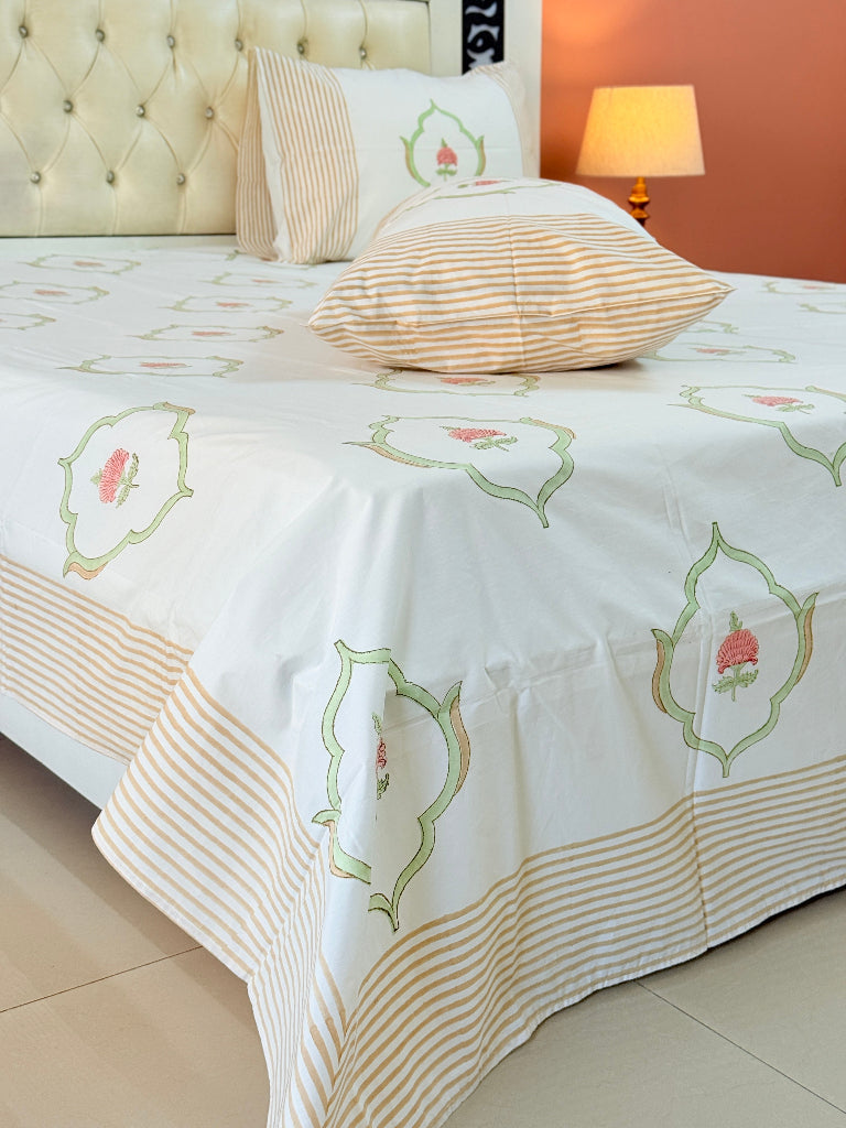 Mughal Art Blockprint Bedsheet