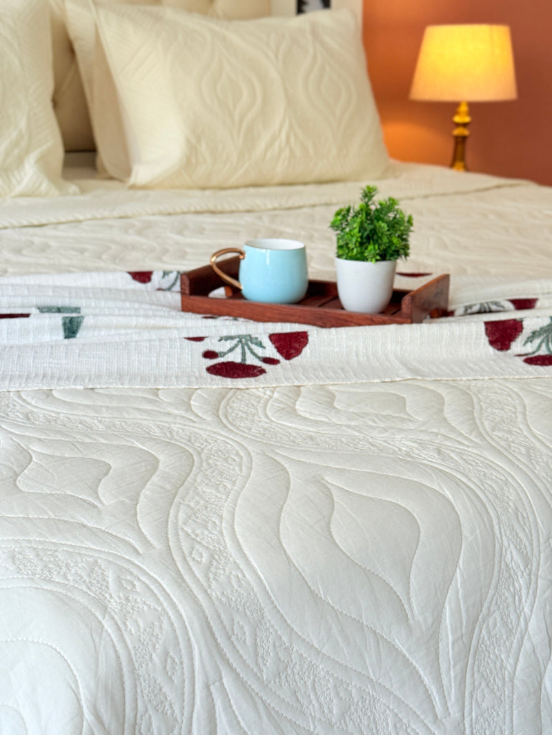 Whispering Luxury Hand Blocked Quilted Bedcover