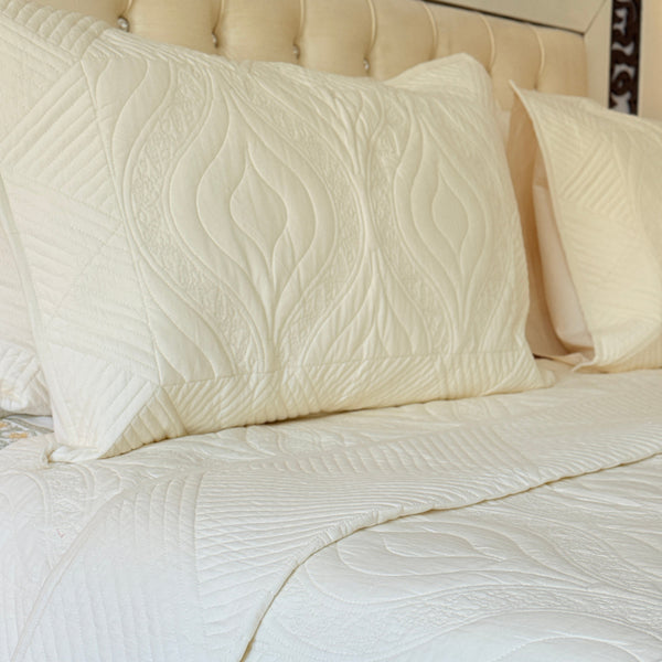 Whispering Luxury Hand Blocked Quilted Bedcover