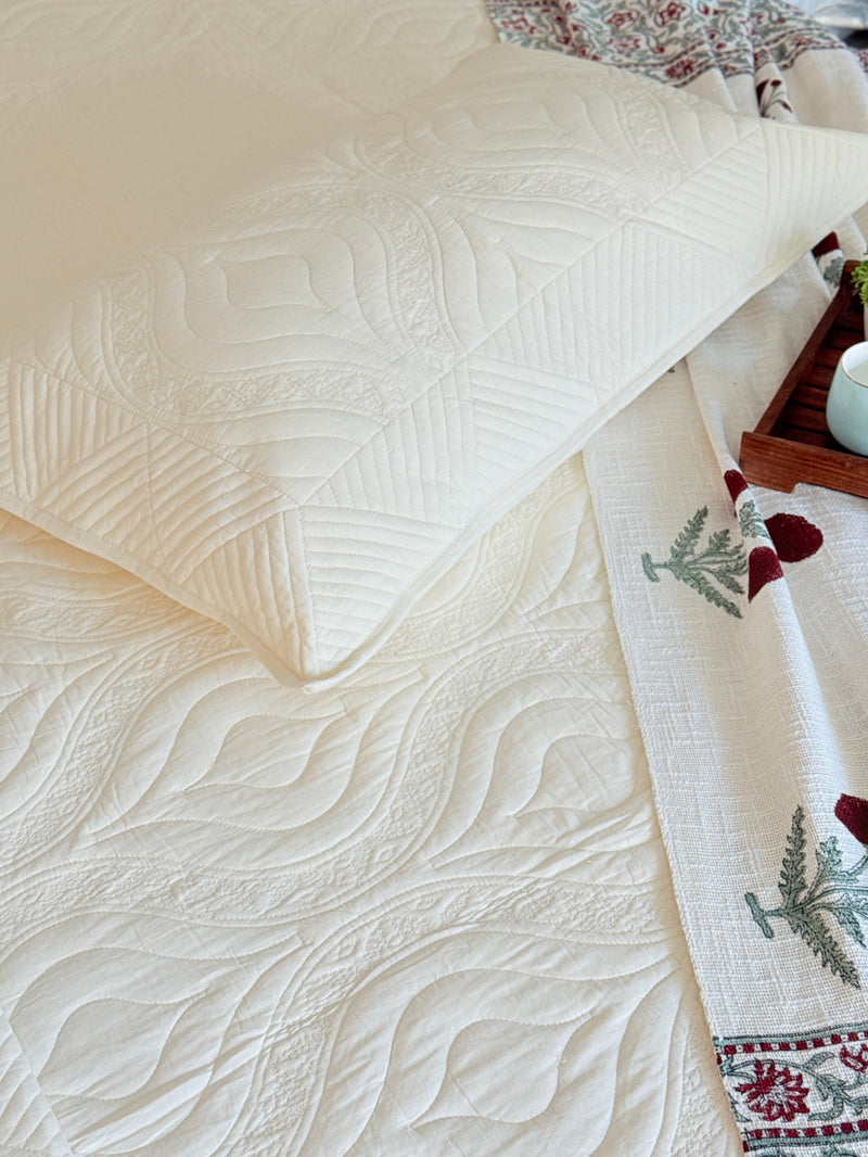 Whispering Luxury Hand Blocked Quilted Bedcover