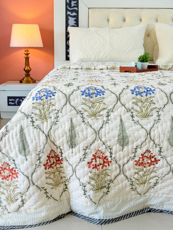 Bloom and Bliss Hand Blocked Quilt