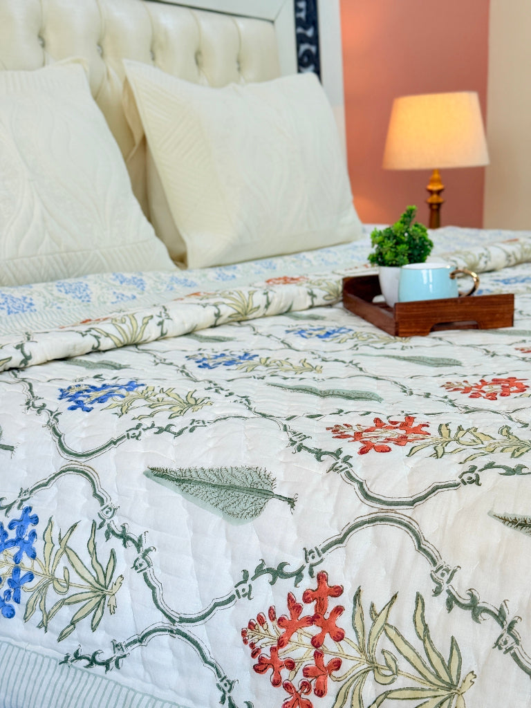 Bloom and Bliss Hand Blocked Quilt