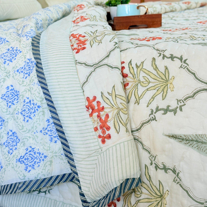Bloom and Bliss Hand Blocked Quilt
