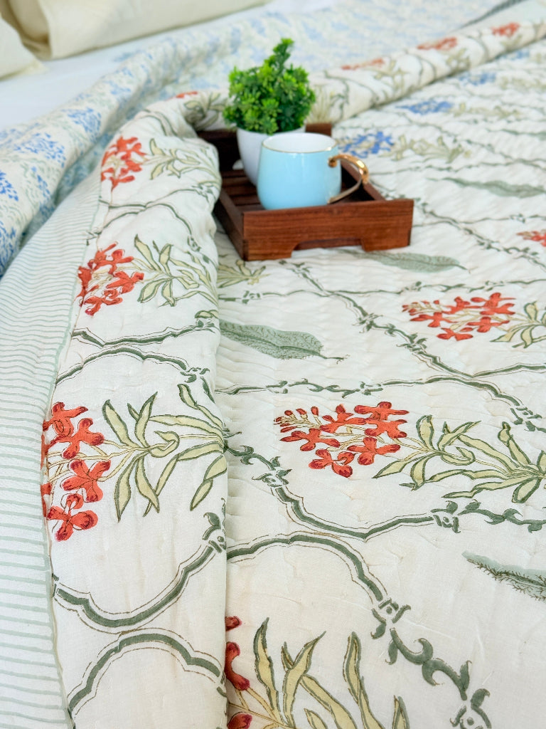 Bloom and Bliss Hand Blocked Quilt