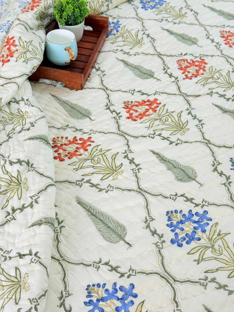 Bloom and Bliss Hand Blocked Quilt