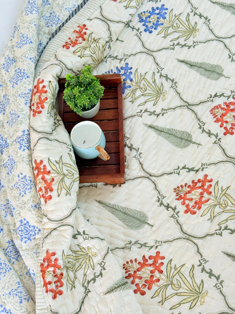 Bloom and Bliss Hand Blocked Quilt