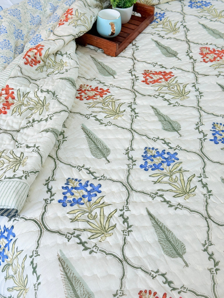 Bloom and Bliss Hand Blocked Quilt