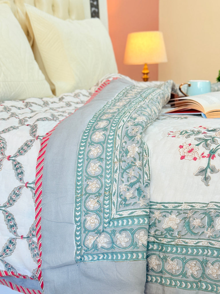 Blossom Elan Double Hand Blocked Quilt