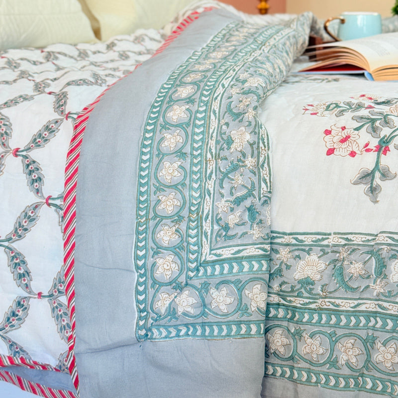 Blossom Elan Double Hand Blocked Quilt