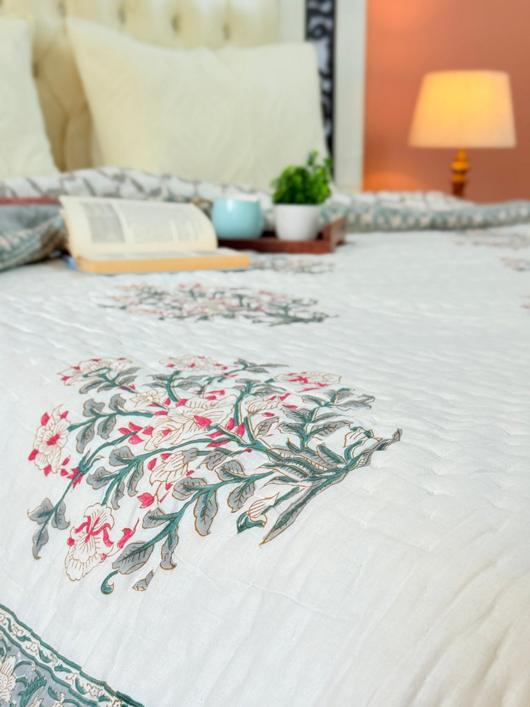 Blossom Elan Double Hand Blocked Quilt