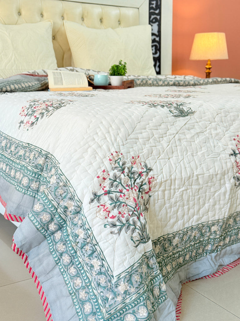 Blossom Elan Double Hand Blocked Quilt