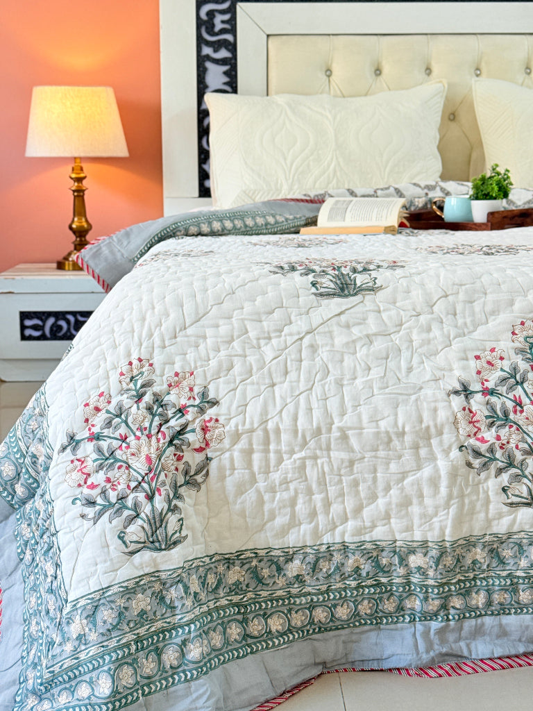 Blossom Elan Double Hand Blocked Quilt
