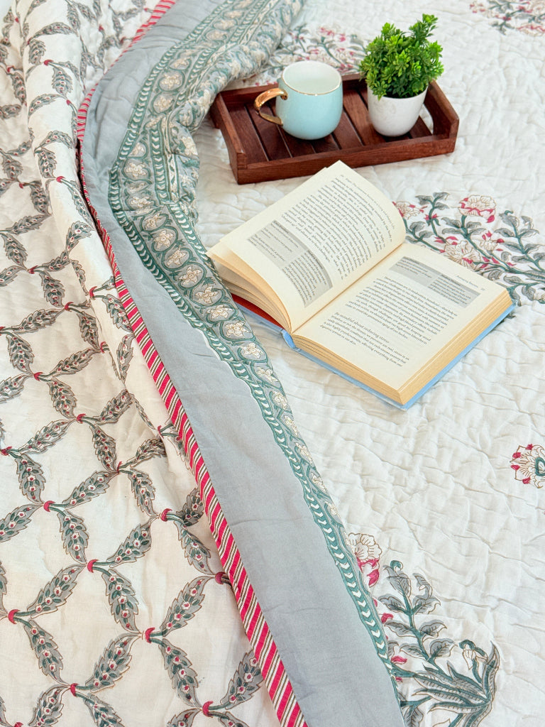 Blossom Elan Double Hand Blocked Quilt
