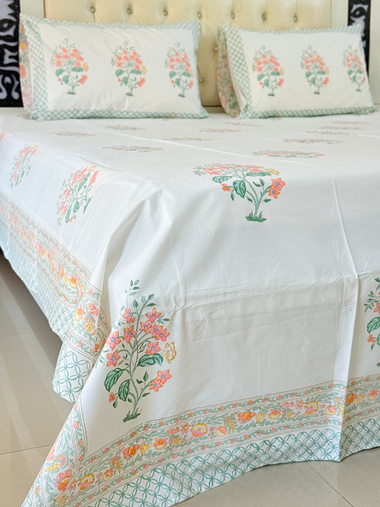 Floral Paradise Hand Blocked Sheet