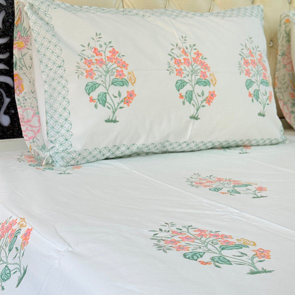 Floral Paradise Hand Blocked Sheet