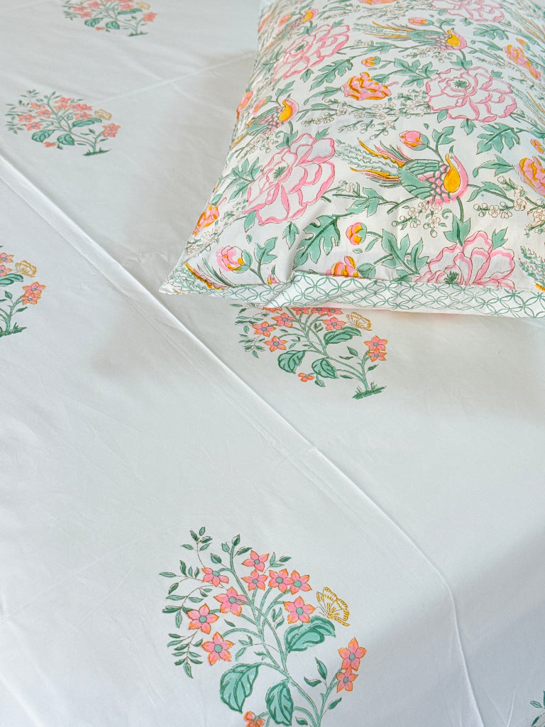 Floral Paradise Hand Blocked Sheet
