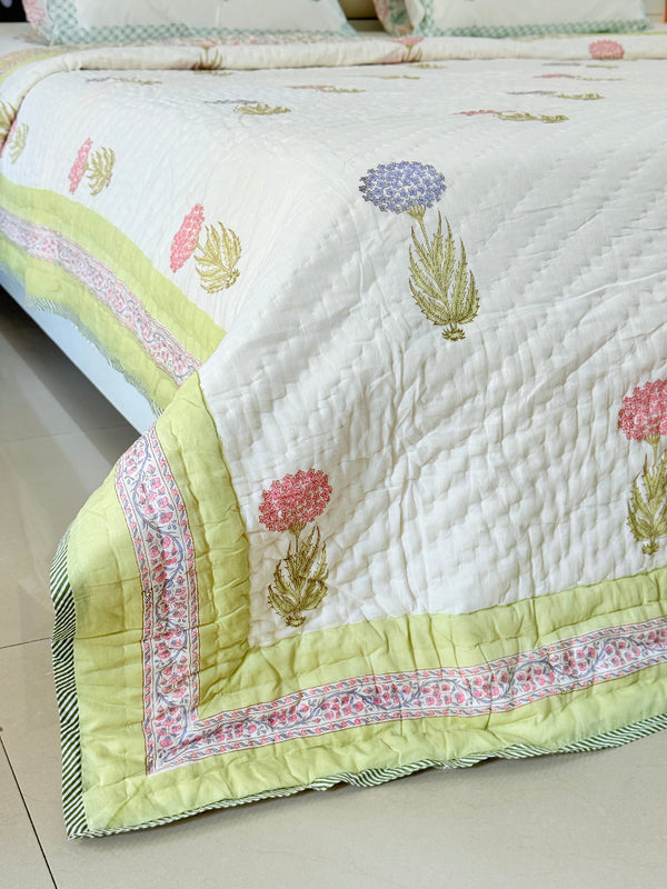 Blossom Weave Hand Blocked Quilt