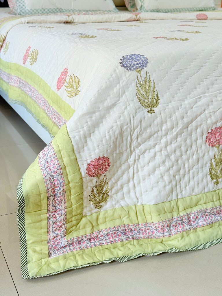 Blossom Weave Hand Blocked Quilt