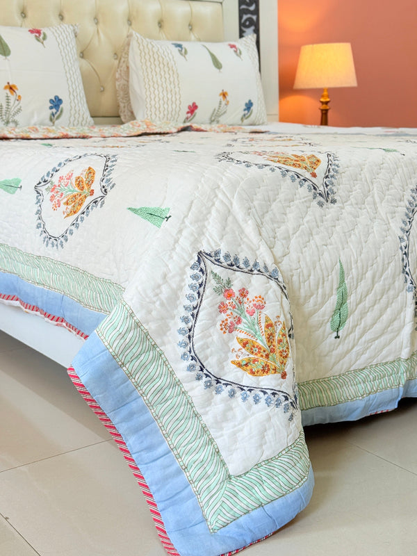 Meadow Grace Hand Blocked Quilt
