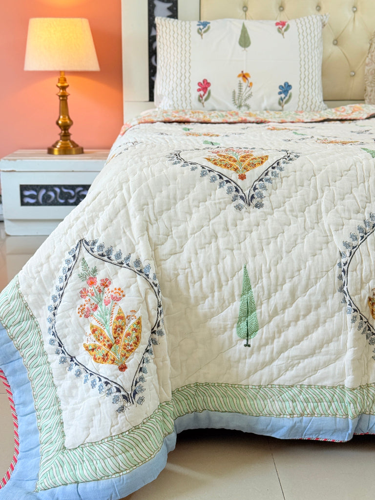 Meadow Grace Hand Blocked Quilt