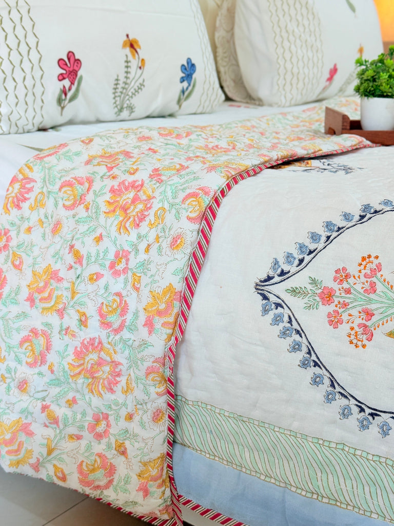 Meadow Grace Hand Blocked Quilt
