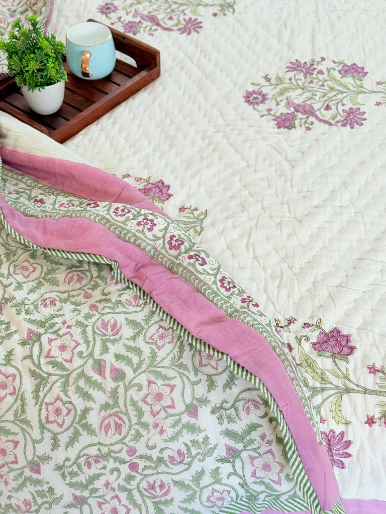 Bird Paradise - Double Hand-blocked Quilt