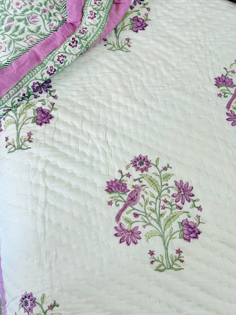 Bird Paradise - Double Hand-blocked Quilt