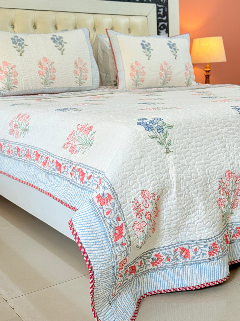 Elegance Redefined Hand Blocked Quilted Bedcover