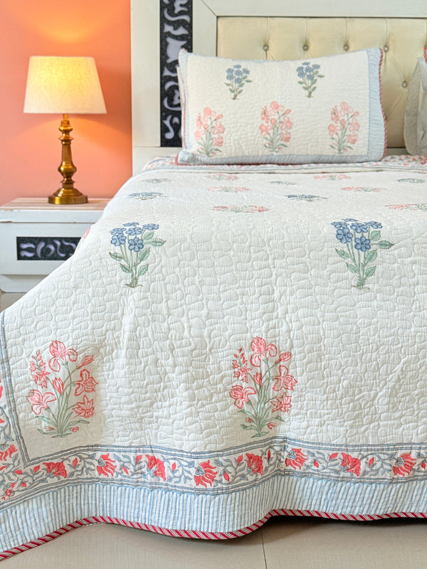 Elegance Redefined Hand Blocked Quilted Bedcover