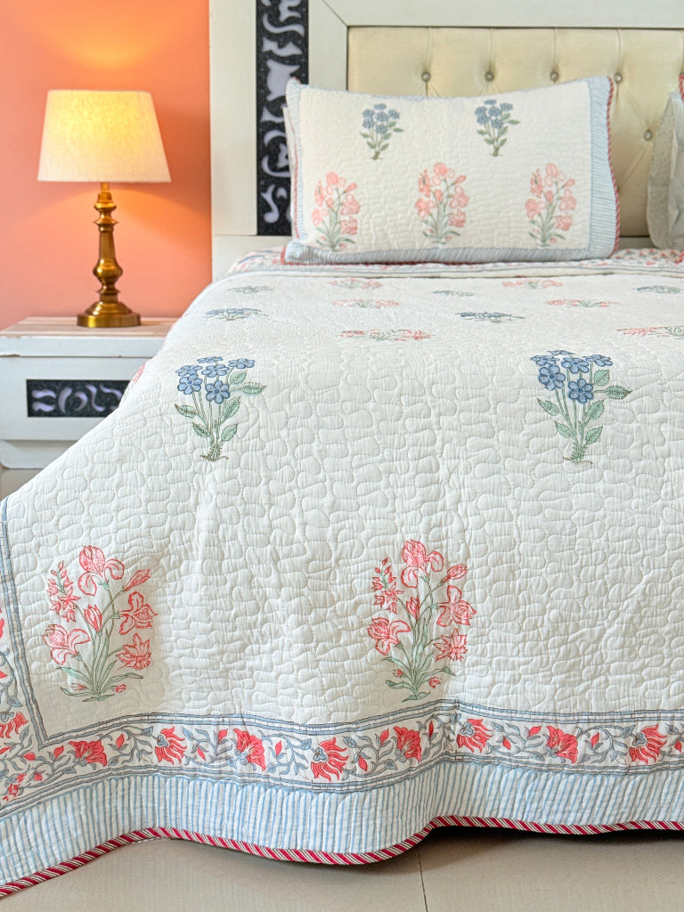 Elegance Redefined Hand Blocked Quilted Bedcover