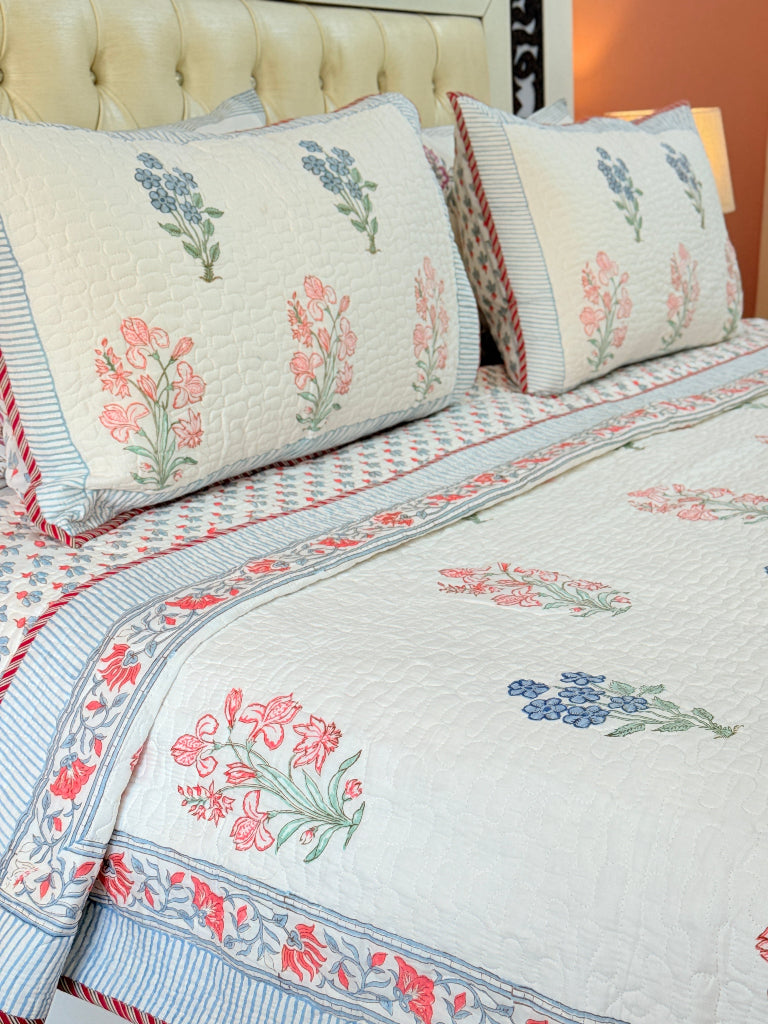 Elegance Redefined Hand Blocked Quilted Bedcover