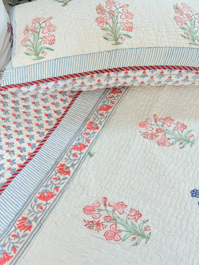 Elegance Redefined Hand Blocked Quilted Bedcover