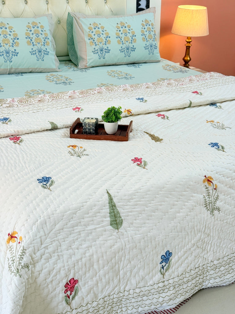 Garden Grace Double Hand Blocked Quilt
