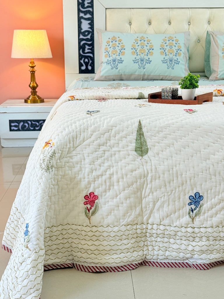 Garden Grace Double Hand Blocked Quilt