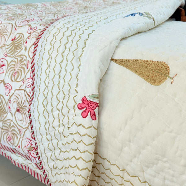 Garden Grace Double Hand Blocked Quilt