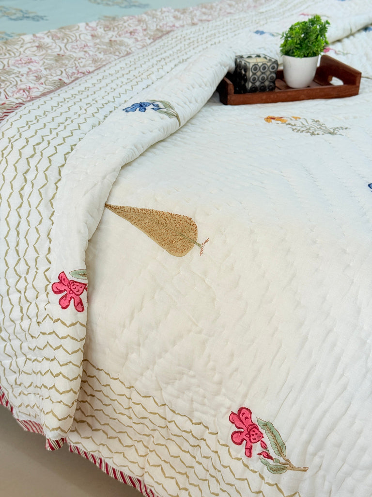 Garden Grace Double Hand Blocked Quilt