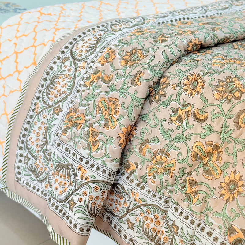 Stunning Florals Single Hand Blocked Quilt