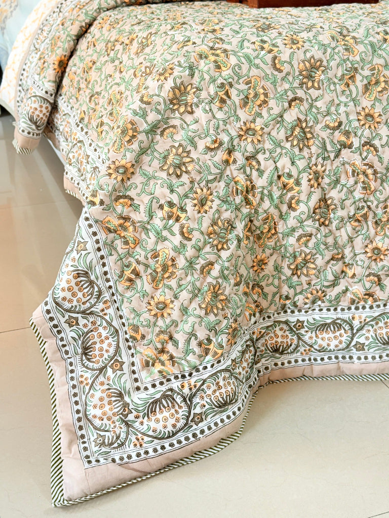 Stunning Florals Single Hand Blocked Quilt