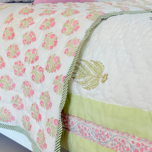 Florette Charm Hand Blocked Quilt