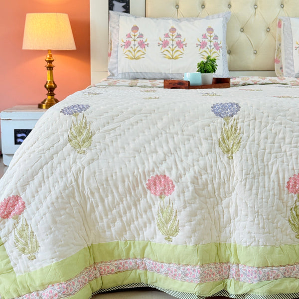 Florette Charm Hand Blocked Quilt