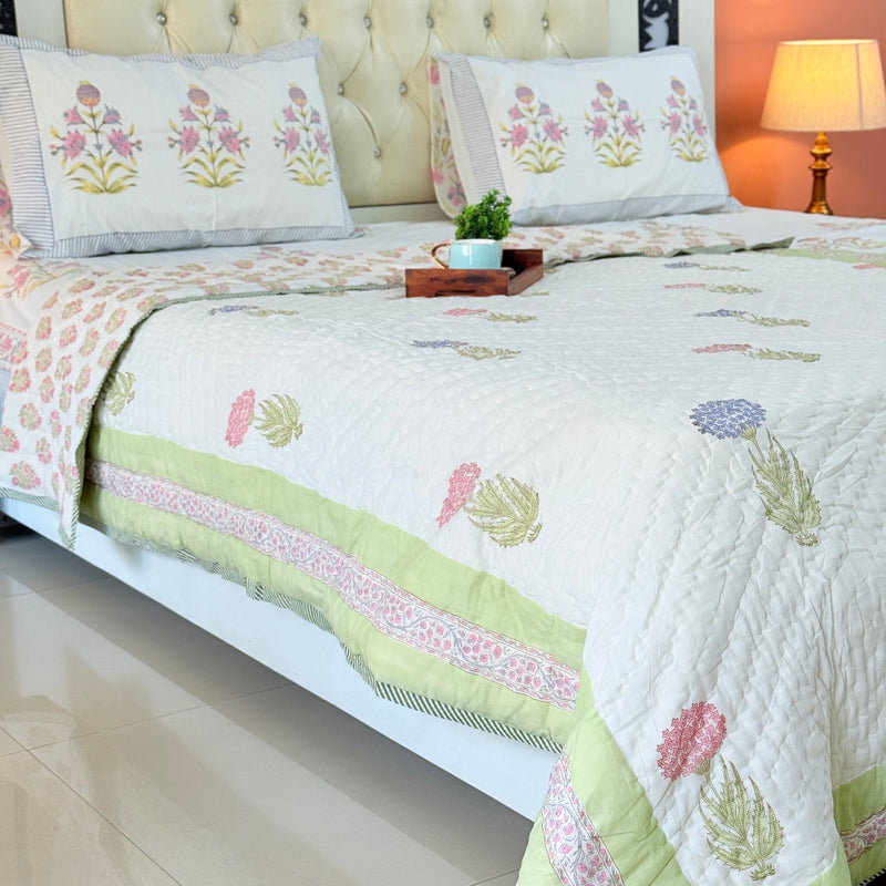 Florette Charm Hand Blocked Quilt