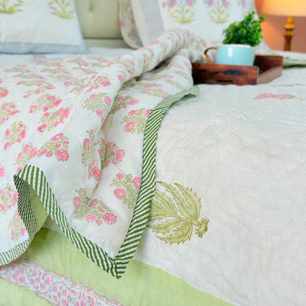 Florette Charm Hand Blocked Quilt