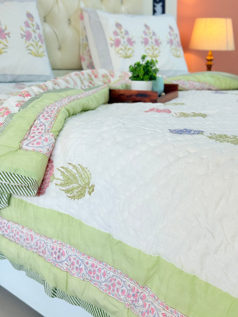 Florette Charm Hand Blocked Quilt