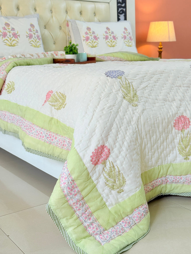 Florette Charm Hand Blocked Quilt