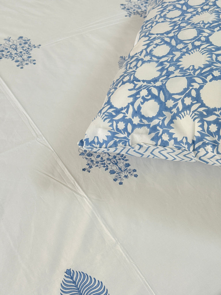 Blue Lagoon Hand Blocked Sheet