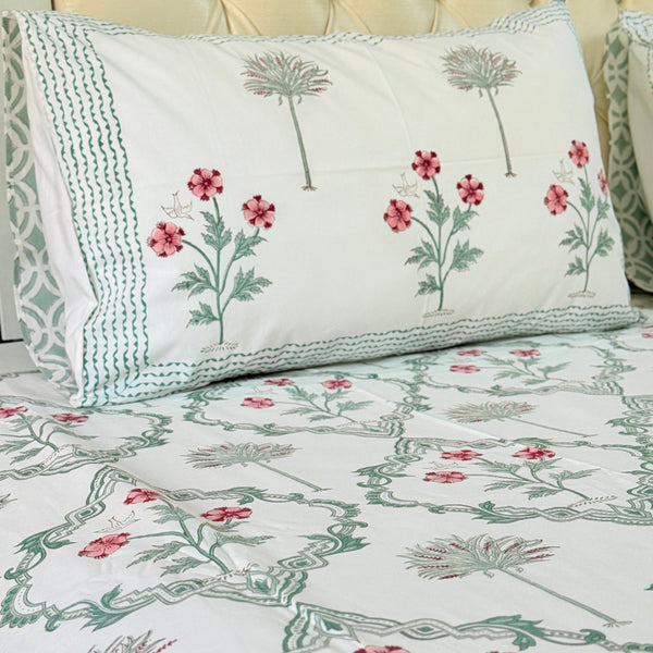 Lush Greenery Hand Blocked Sheet