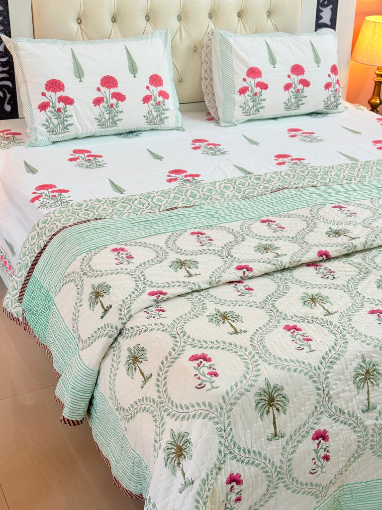 Blooming Love Hand Blocked Quilt