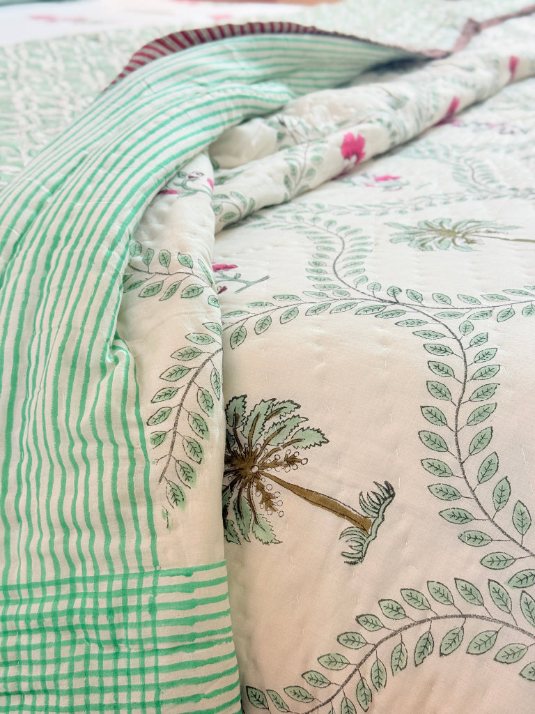Blooming Love Hand Blocked Quilt