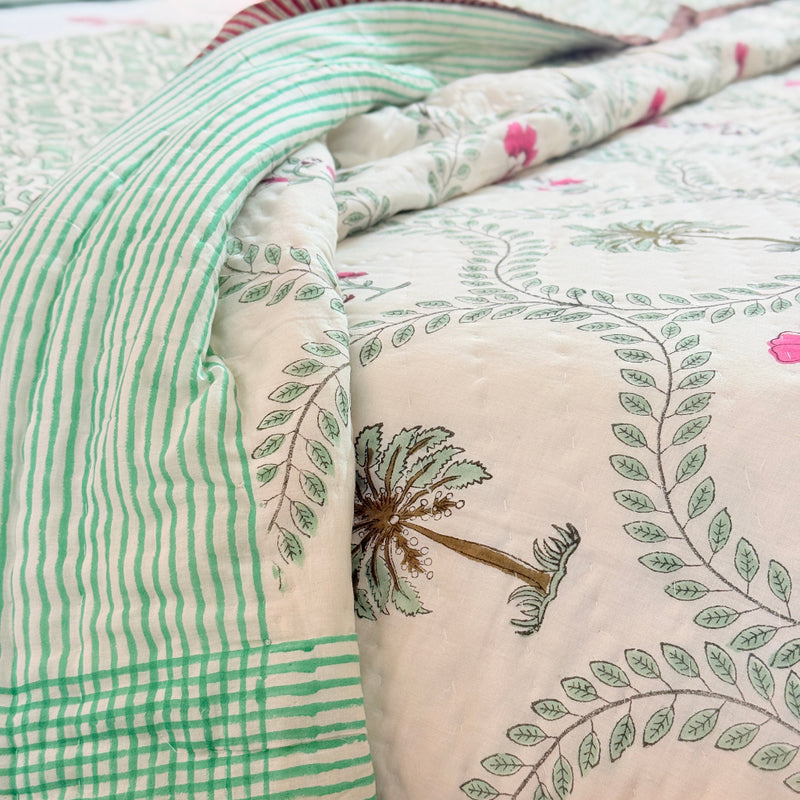 Blooming Love Hand Blocked Quilt