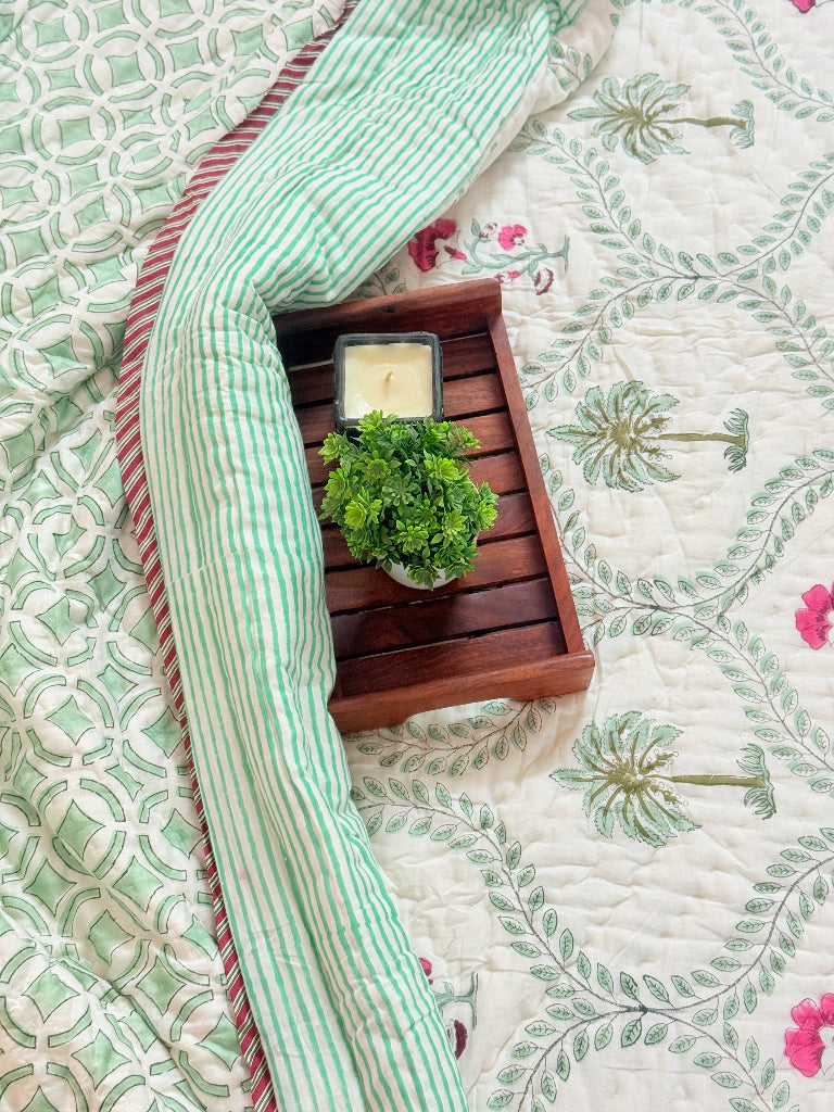 Blooming Love Hand Blocked Quilt